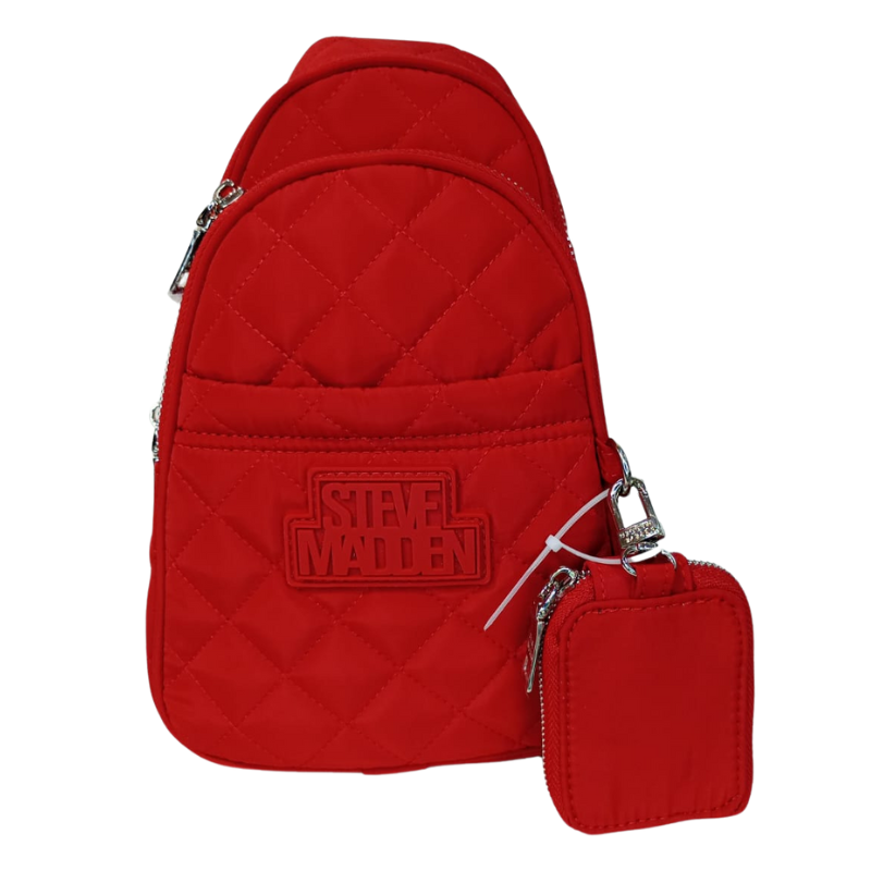 Steve Madden Bstevie Sling Mini Mochila Roja Con Earpod Case