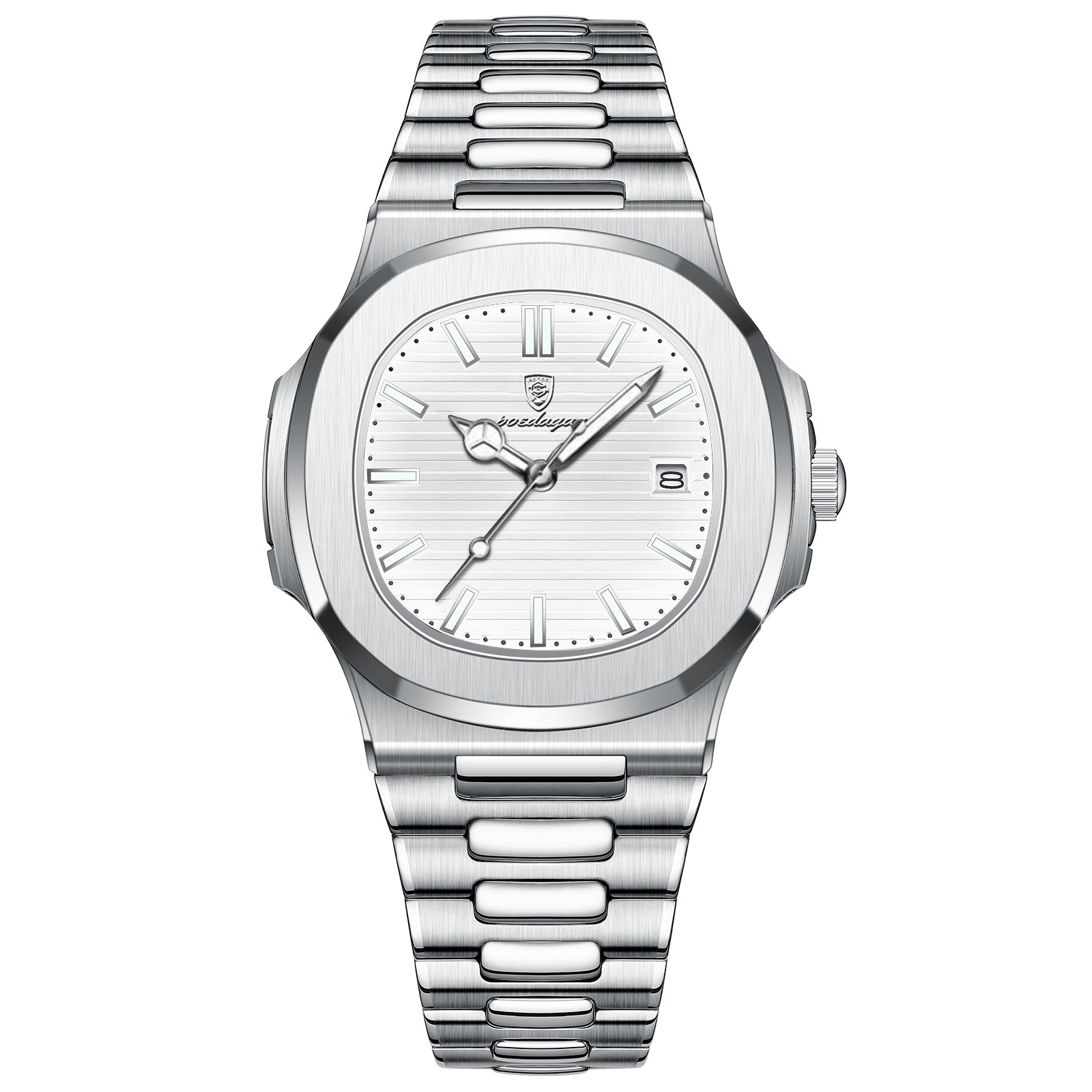 Reloj Poedagar cuadrado de lujo para hombre luminoso cuarzo
