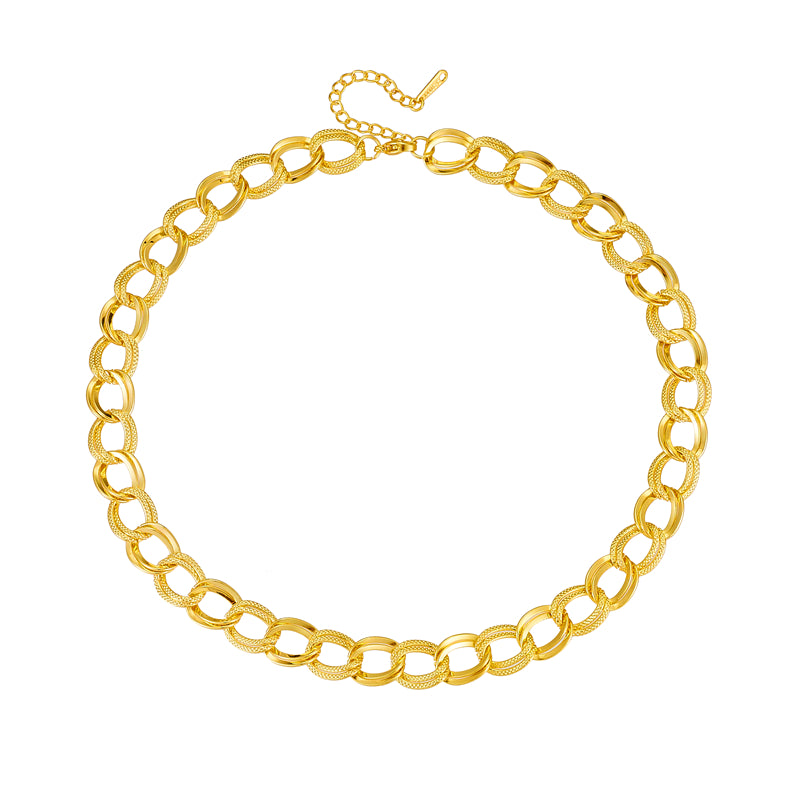 Collar cadena gruesa dorada