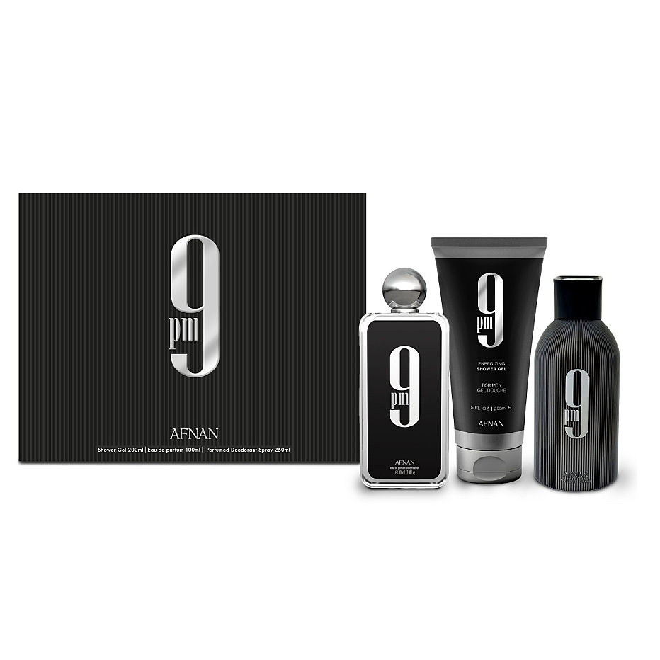 Afnan Estuche 9 Pm edp 100ml +S/G 150ml +Deo 150ml Hombre