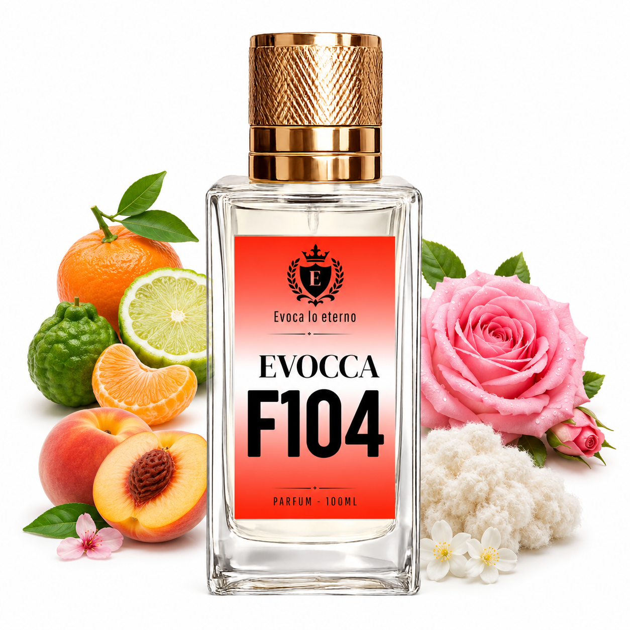 Evocca F104 Parfum 100ml Mujer (Lancome Idole Peach N Roses)