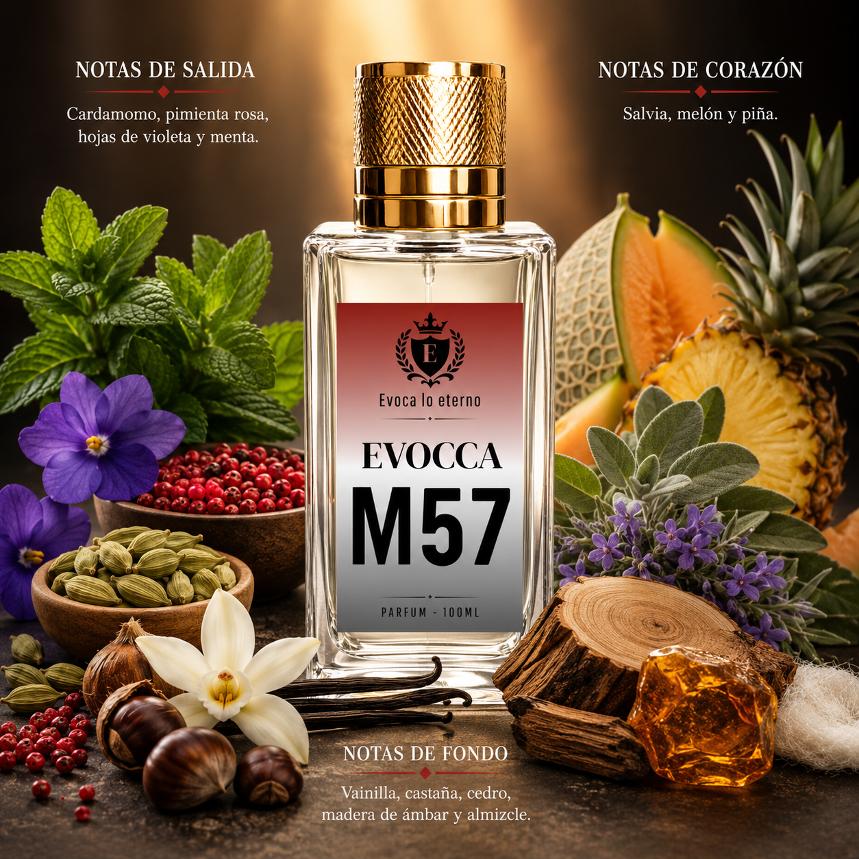 Evocca M57 Parfum 100ml Hombre (Armani Stronger With You)