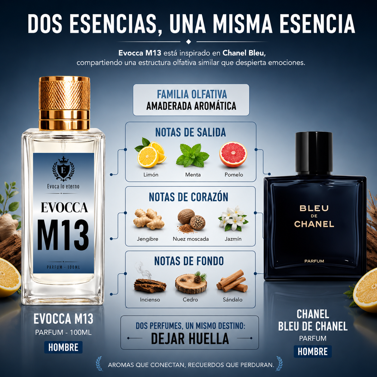 M13 Parfum 100ml Hombre (Chanel Bleu)