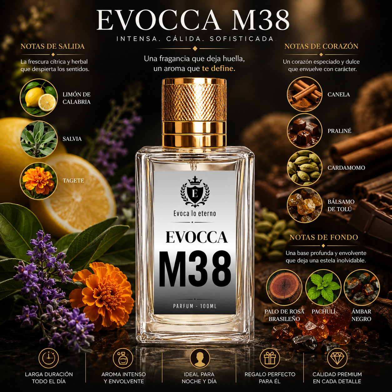 M38 Parfum 100ml Hombre (Paco Rabanne Black XS)