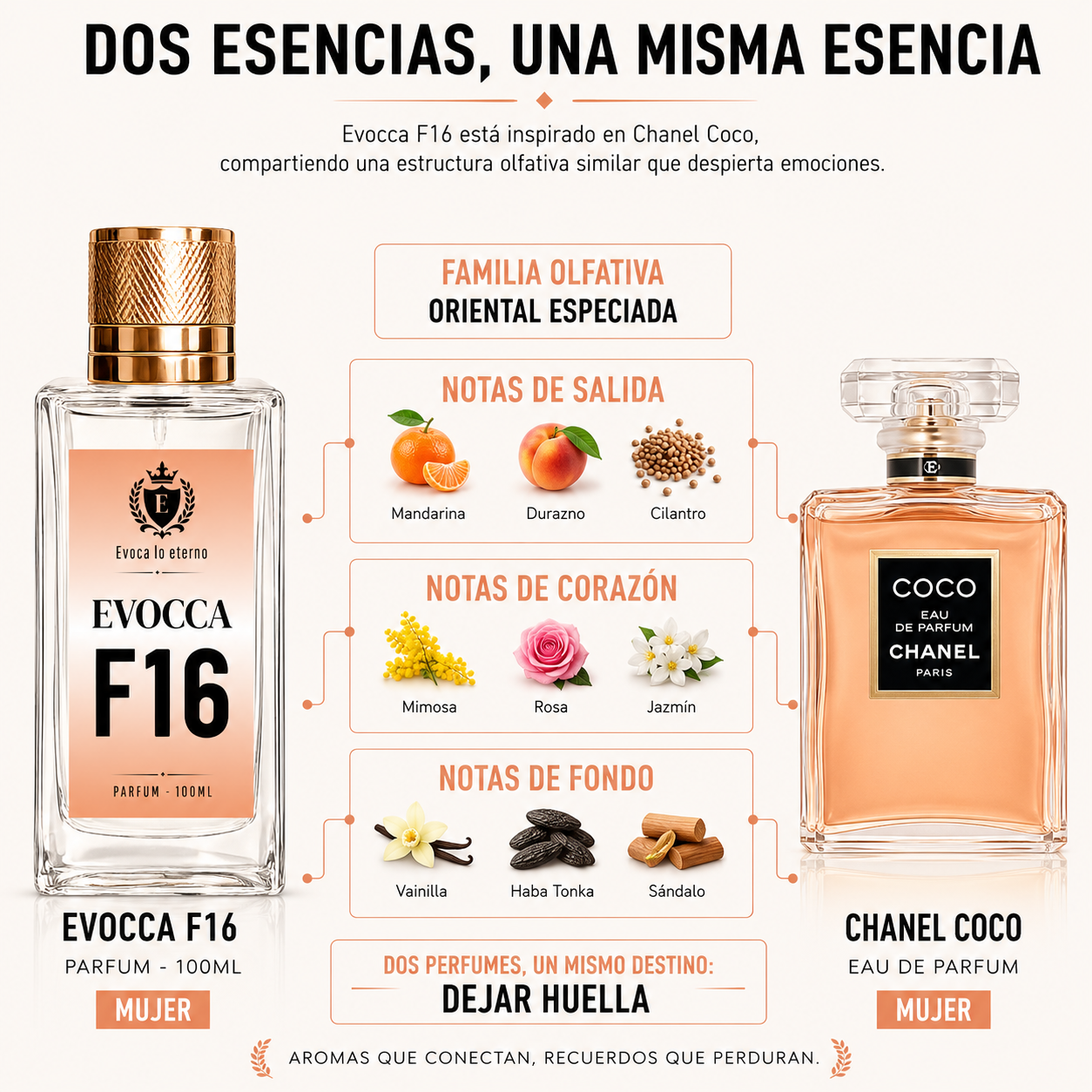 Evocca F16 Parfum 100ml Mujer (Chanel Coco)