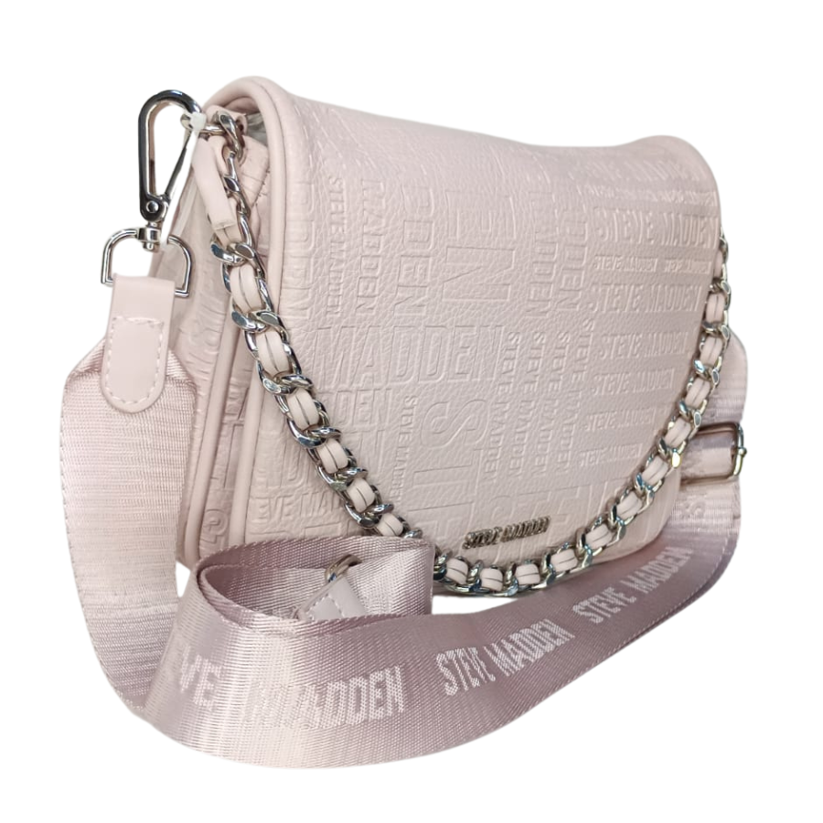 Steve Madden Bolsa Crossbody De Poliuretano Rosada Con Correa