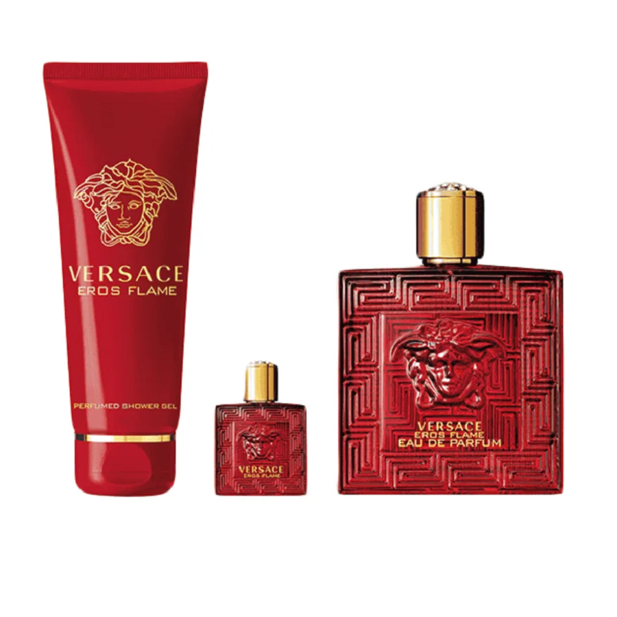Estuche Versace Eros Flame Pour Homme 150ML+ 5ml+ 100Ml Hombre