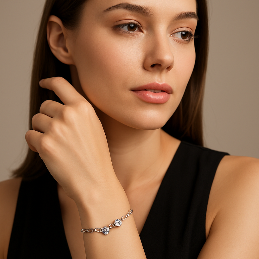 Pulsera mariquitas, 19cm plata 925