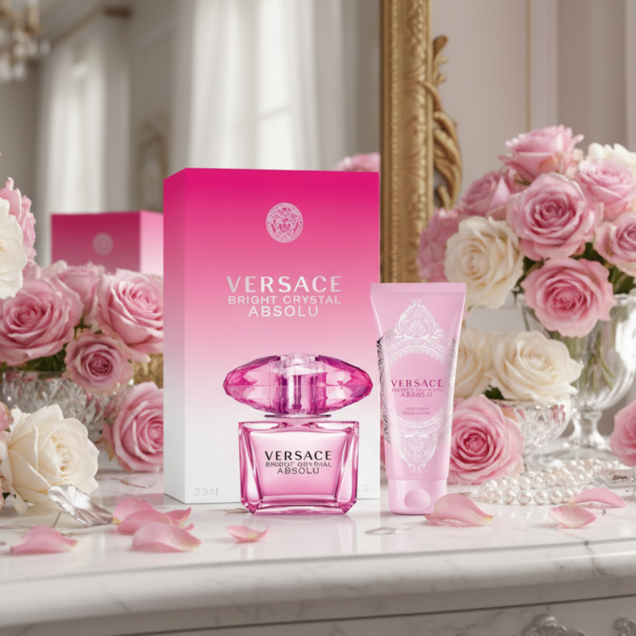 Versace Bright Crystal Absolu Travel 2Pcs Set Edp 90Ml+100Ml Mujer