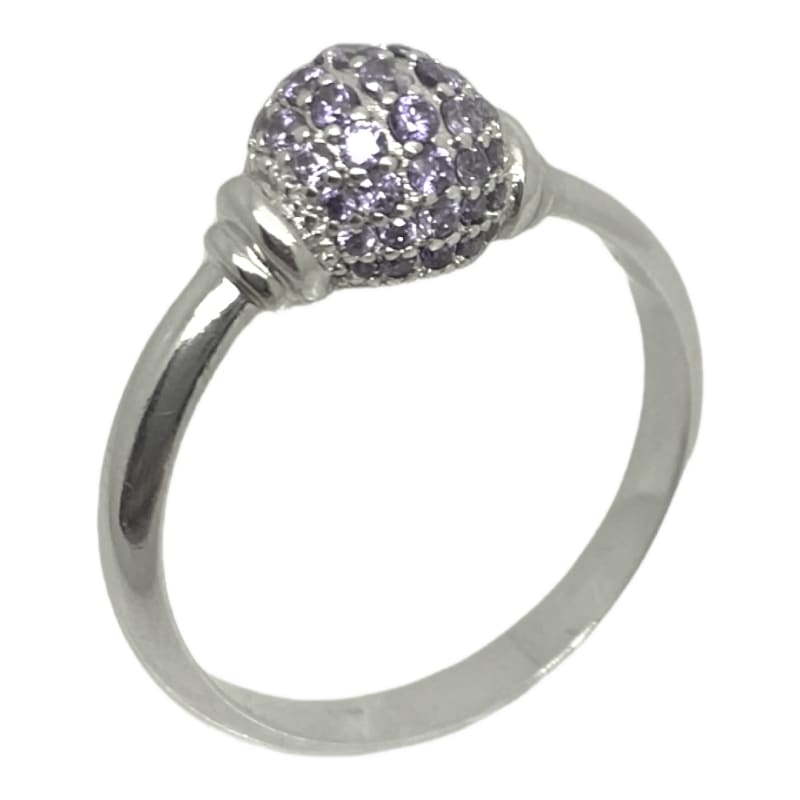 Anillo bola con piedras lilas Plata Italiana 925 - Metalli - 7 - Perfumisimo