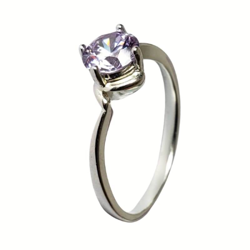 Anillo fino y liso con piedra plata 925 - Perfumisimo