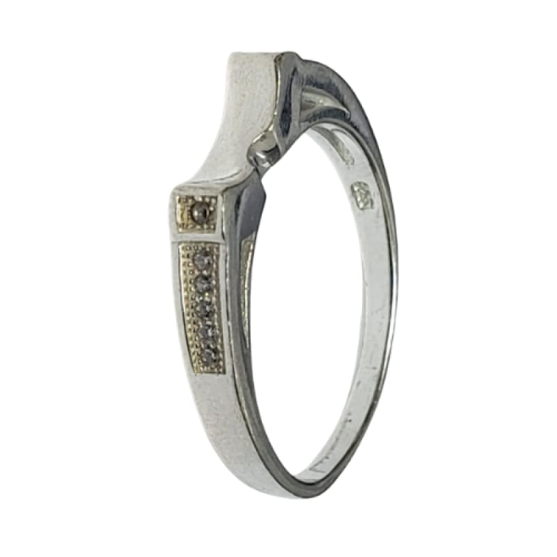 Anillo media luna con piedras plata 925 - Metalli - 9 - Perfumisimo