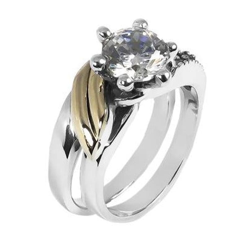 Anillo oro y plata doble sobrepuesto colombiano - Metalli - 7 - Perfumisimo