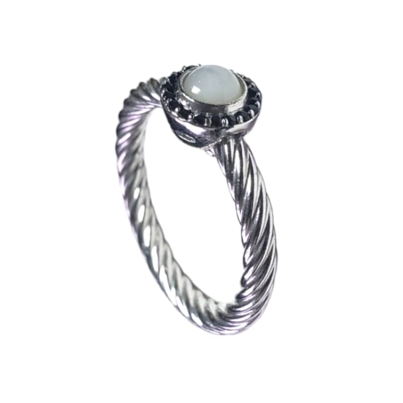Anillo Perla y piedras negras Plata Italiana 925 - Metalli - 7 - Perfumisimo