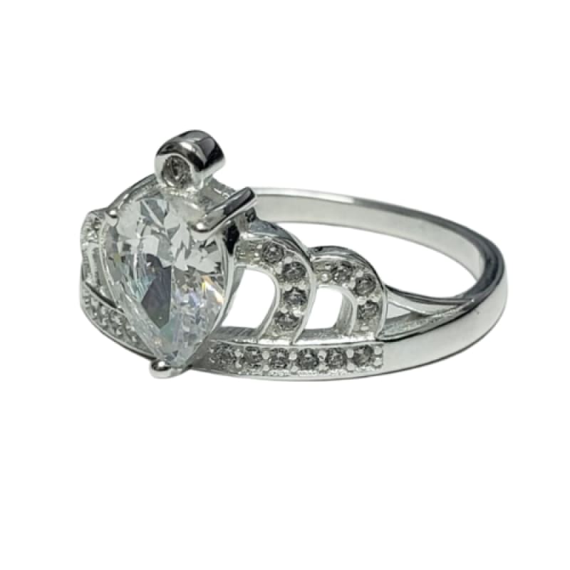 Anillo reina Victoria con piedra solitaria y plata 925 - Metalli - 8 - Perfumisimo