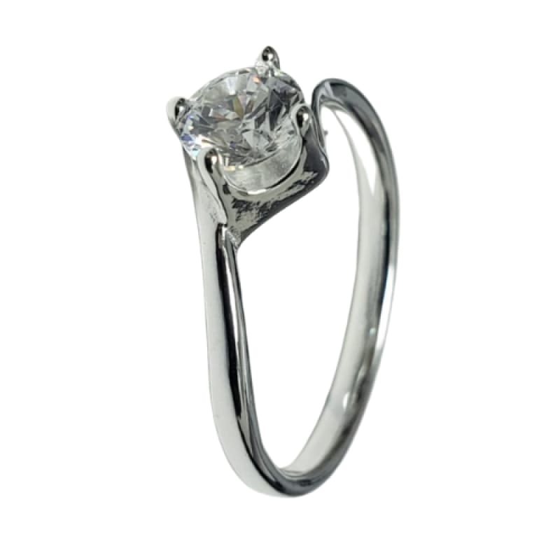 Anillo solitario lujo con piedra solitaria y plata 925 - Metalli - 7 - Perfumisimo