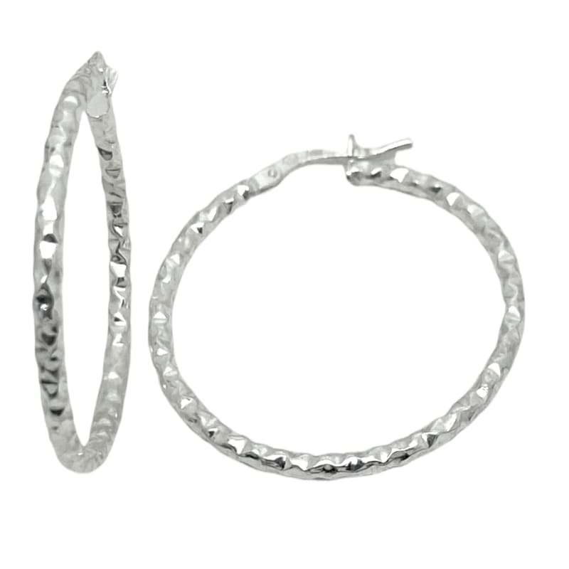 Aros argolla diamantada 3.7 Plata Italiana 925 - Metalli - Default Title - Perfumisimo