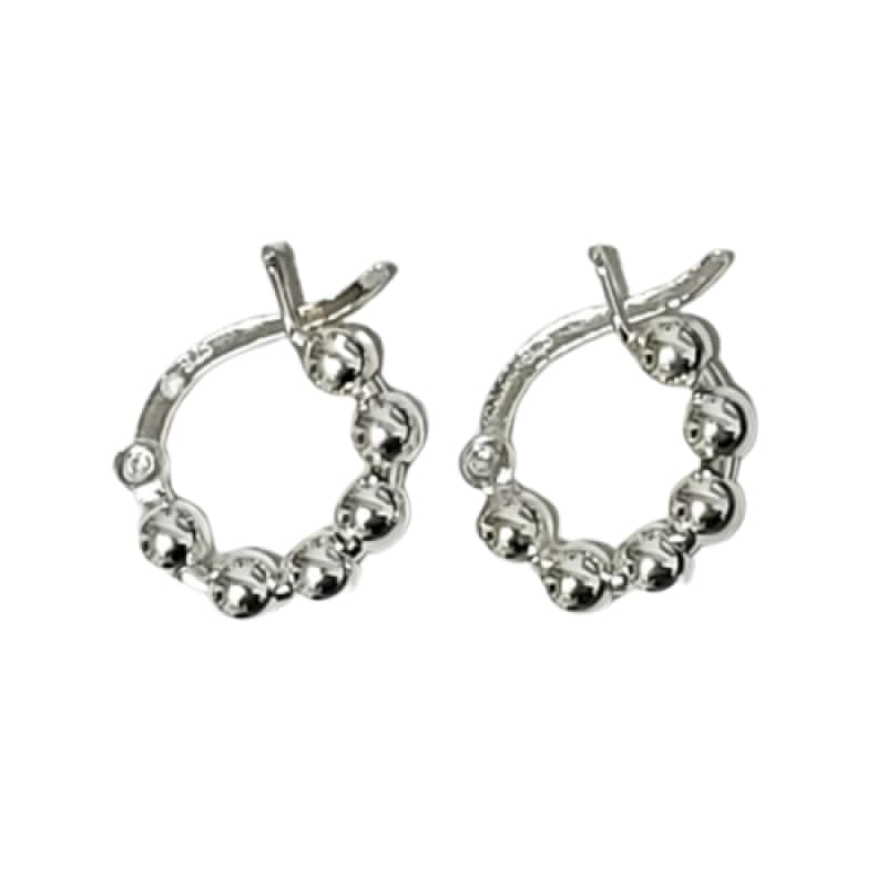 Aros con 6 bolitas plata 925 - Metalli - Default Title - Perfumisimo