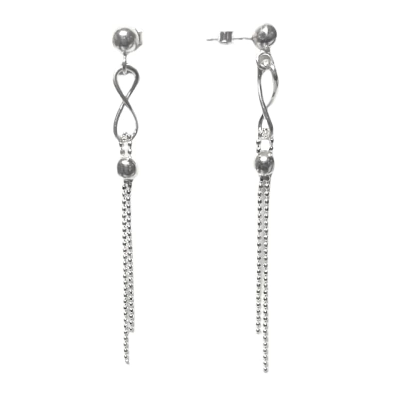Aros Infinito colgante Plata Italiana 925 Pendientes Plata