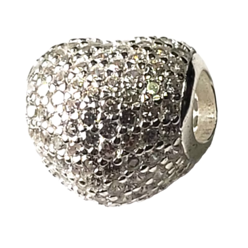 Charm corazón blanco cristales Murano y Plata Italiana 925 - Metalli - Default Title - Perfumisimo