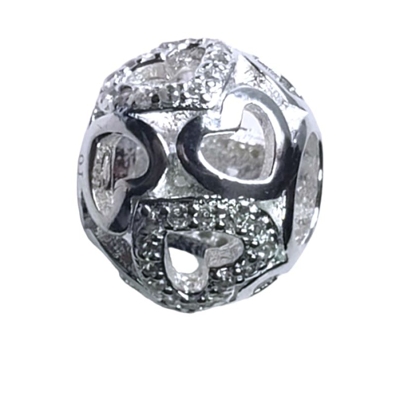 Charm corazones con piedras Plata Italiana 925 - Metalli - Default Title - Perfumisimo