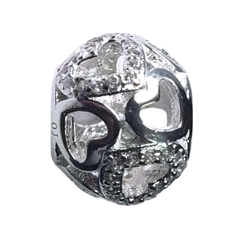 Charm corazones con piedras Plata Italiana 925 - Metalli - Default Title - Perfumisimo