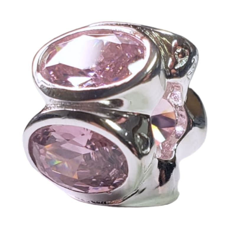 Charm Flor con cristales Rosa Plata Italiana 925 - Metalli - Default Title - Perfumisimo