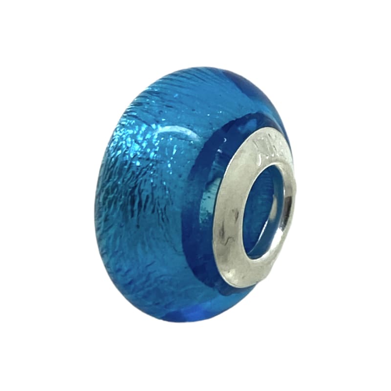 Charm ovalo azul Murano y Plata Italiana 925 - Metalli - Default Title - Perfumisimo