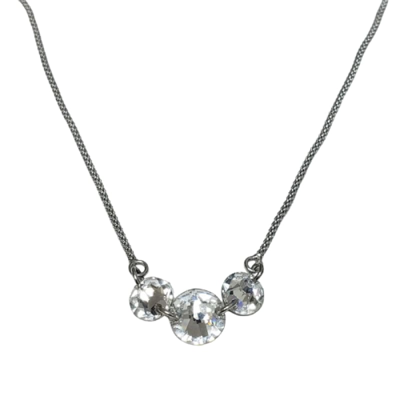 Collar rodinado con piedras Blancas Plata Italiana 925 - Metalli - Default Title - Perfumisimo