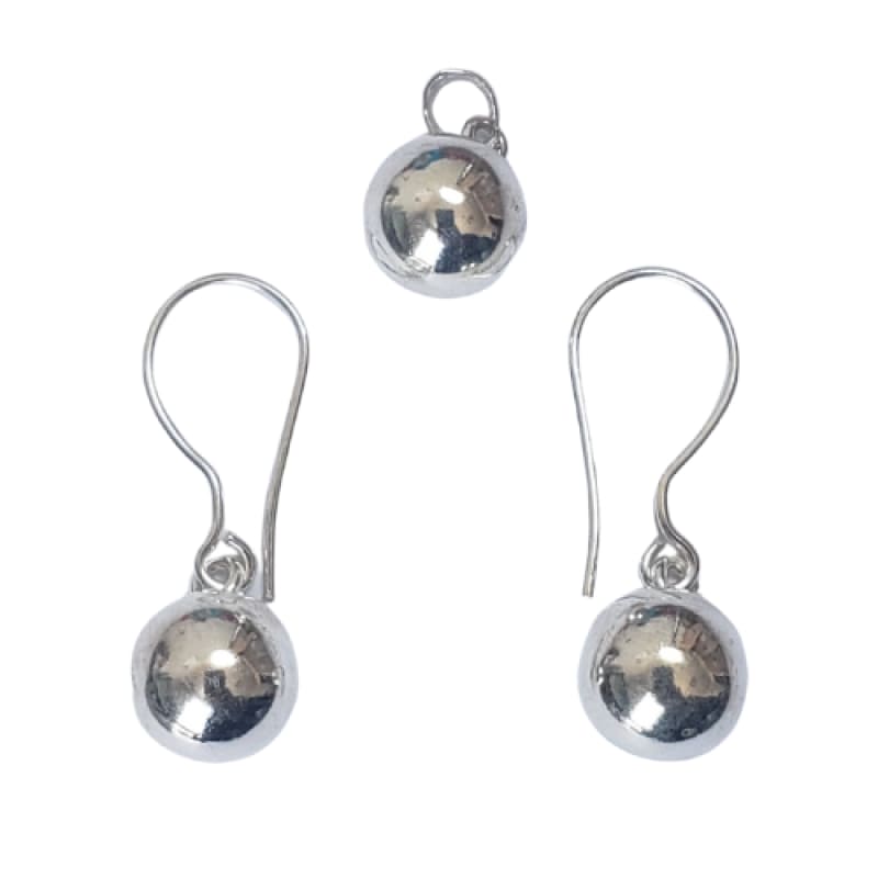 Conjunto bolitas grandes plata 925 - Metalli - Default Title - Perfumisimo