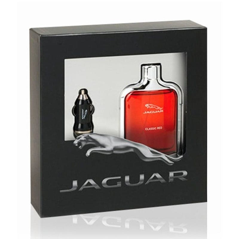 Jaguar red set edt 100ml+ car charger Hombre