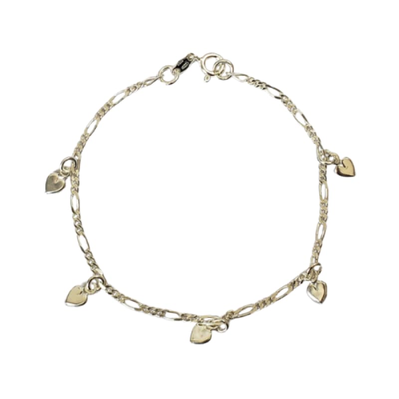 Pulsera corazones mini, 19cm en plata 925 - Perfumisimo