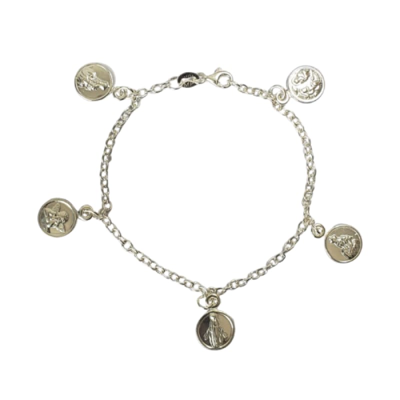 Pulsera delgada 5 santos, 19cm plata 925 - Metalli - Default Title - Perfumisimo