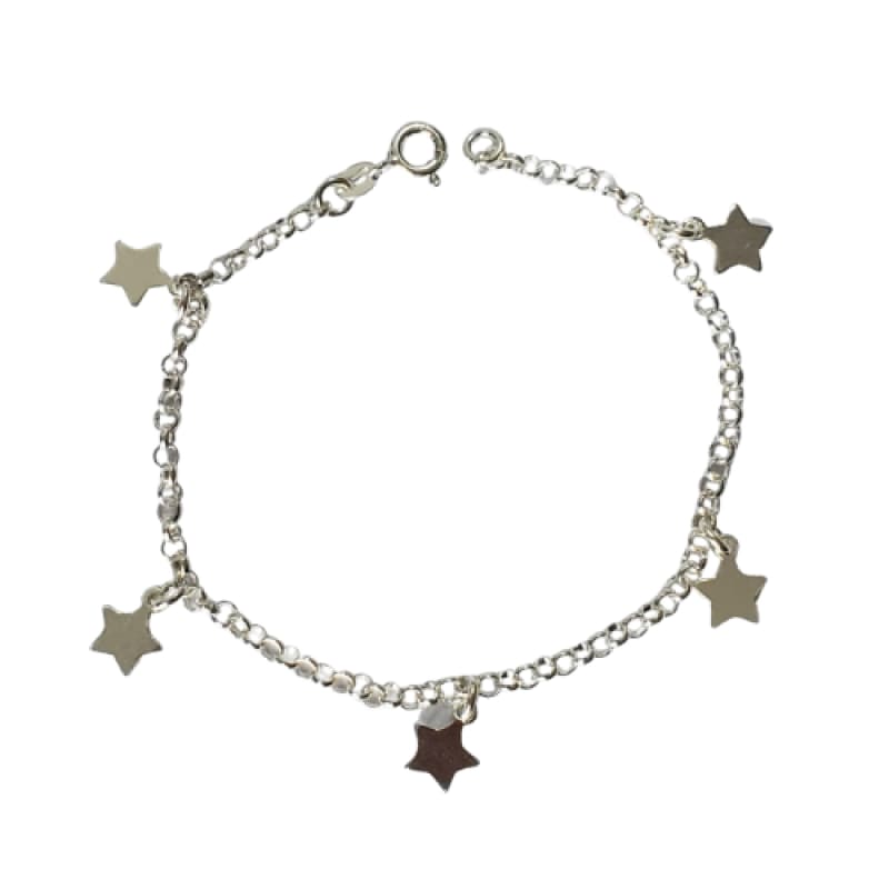 Pulsera estrellas, 19 cm plata 925 - Metalli - Default Title - Perfumisimo