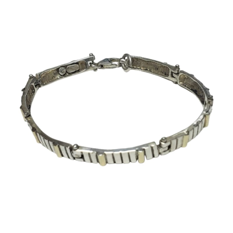 Pulsera Plata y aplicaciones de Oro barras - Metalli - Default Title - Perfumisimo