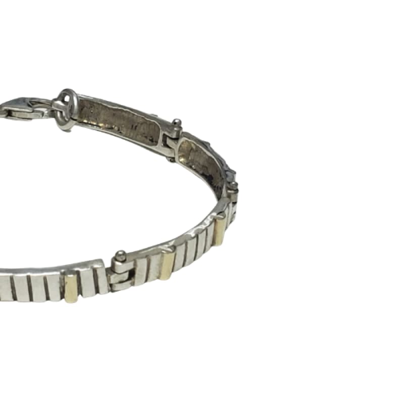 Pulsera Plata y aplicaciones de Oro barras - Metalli - Default Title - Perfumisimo