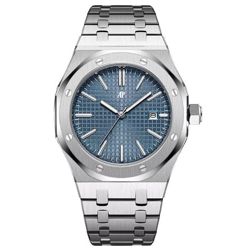 Reloj AP clásico de moda para hombre, pulsera de acero AP001