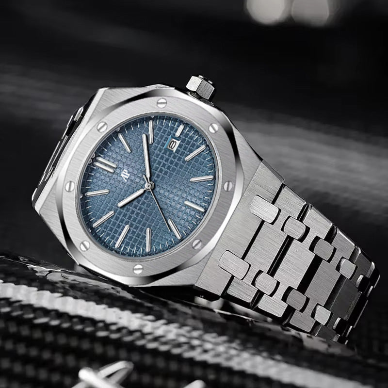 Reloj AP clásico de moda para hombre, pulsera de acero AP001