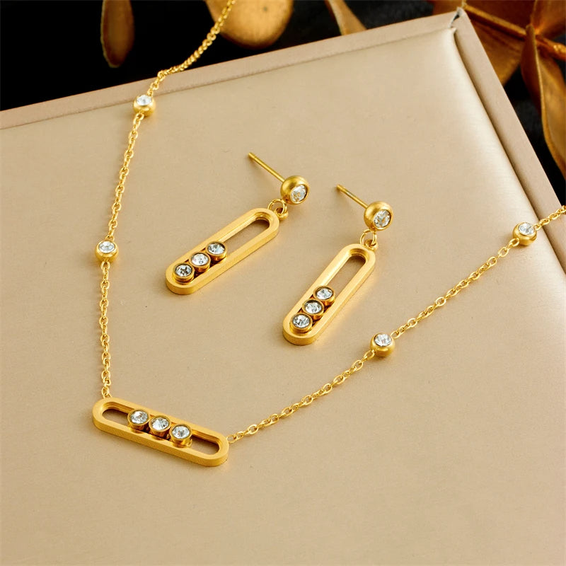 Conjunto circón 3 piezas