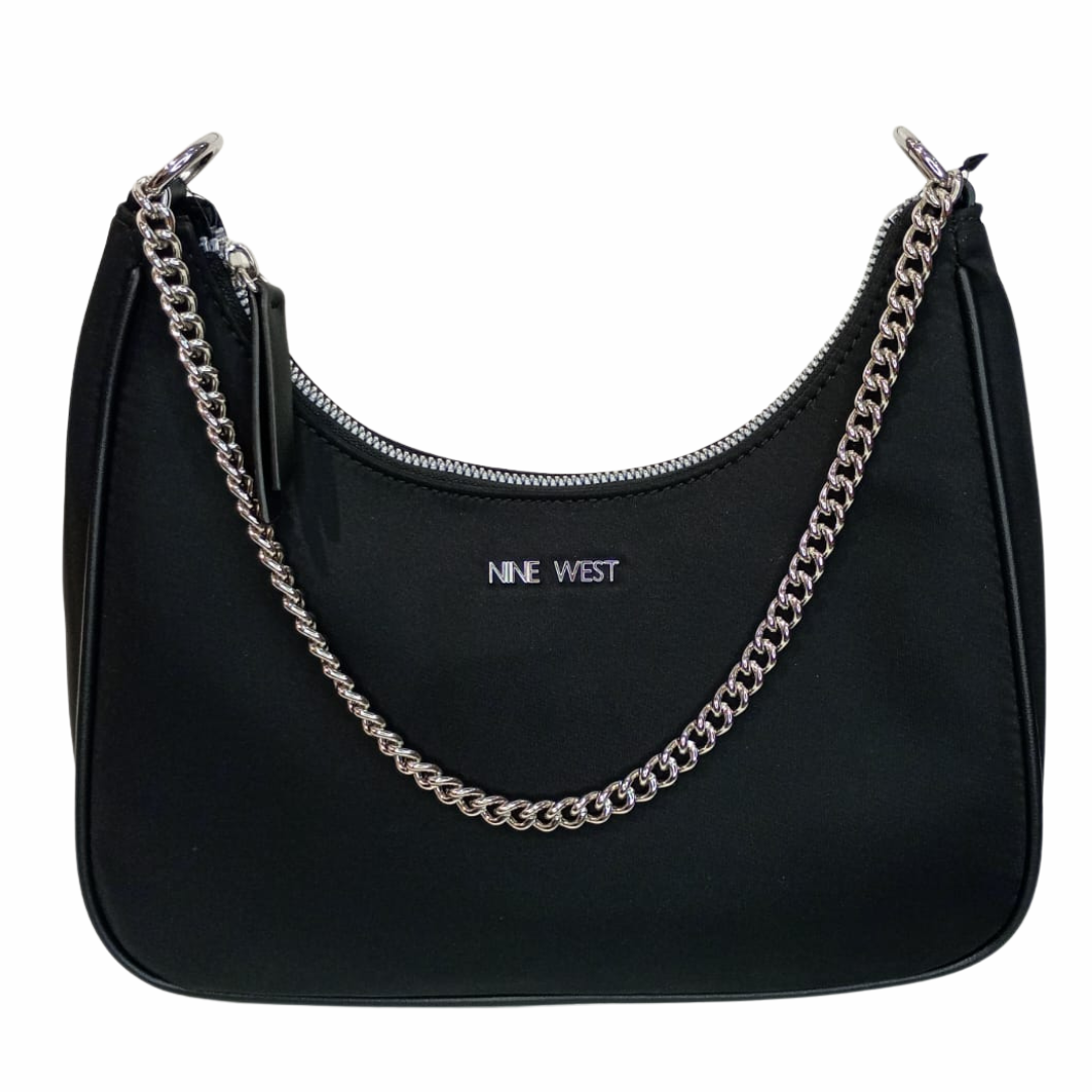Nine West Bolsa Hobo Para Mujer negra con cadena y correa tela - Nine West - Default Title - Perfumisimo