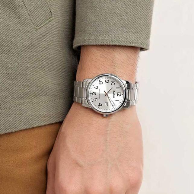 CASIO Reloj Casio Análogo Metálico Plateado LTP-VT01D-7B Con Caja de