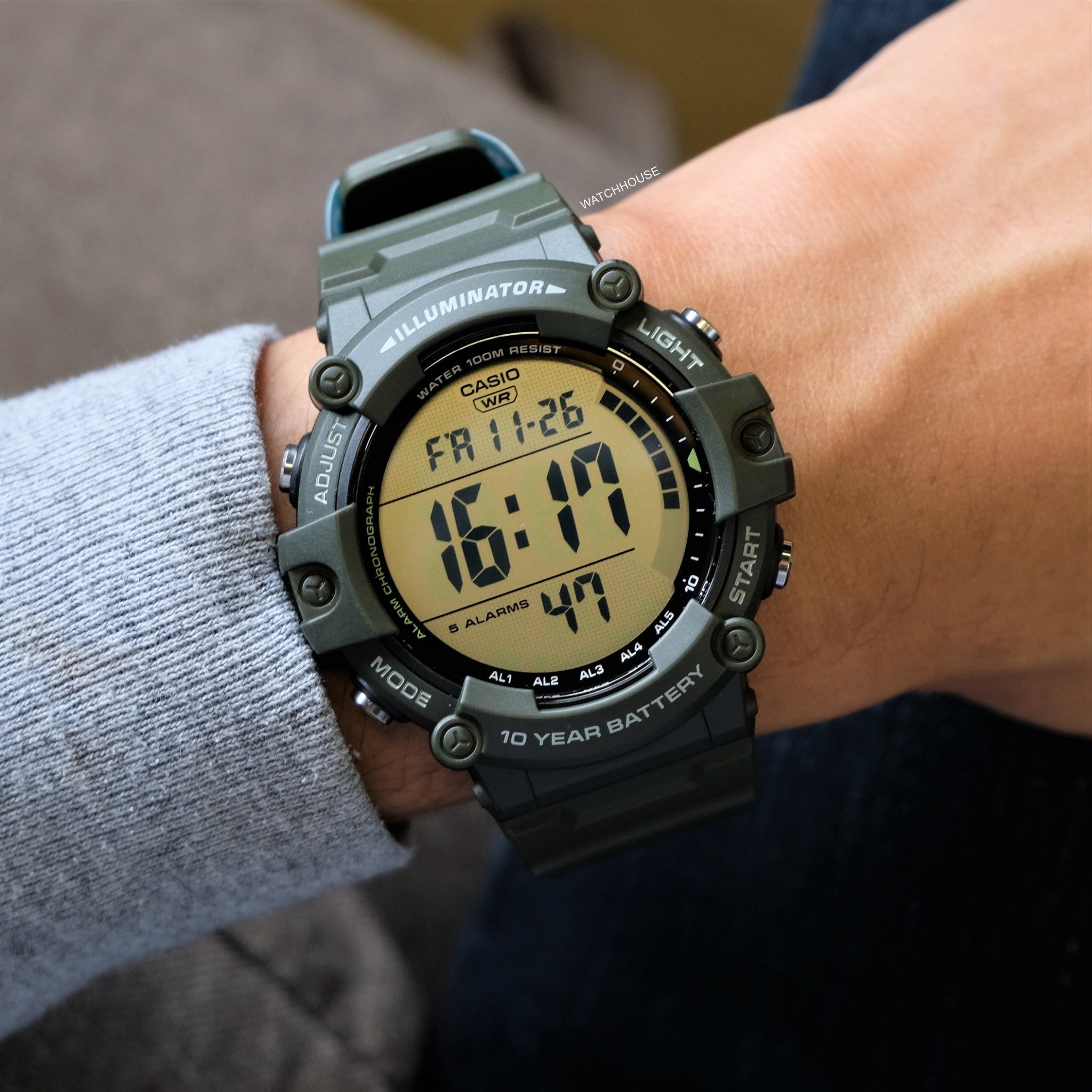 Reloj Casio Correa Larga AE-1500WHX-3AV Hombre - Digital