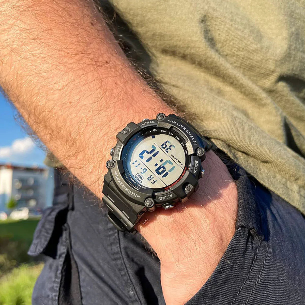 Reloj Casio Correa Larga AE-1500WHX-1AV Hombre - Digital