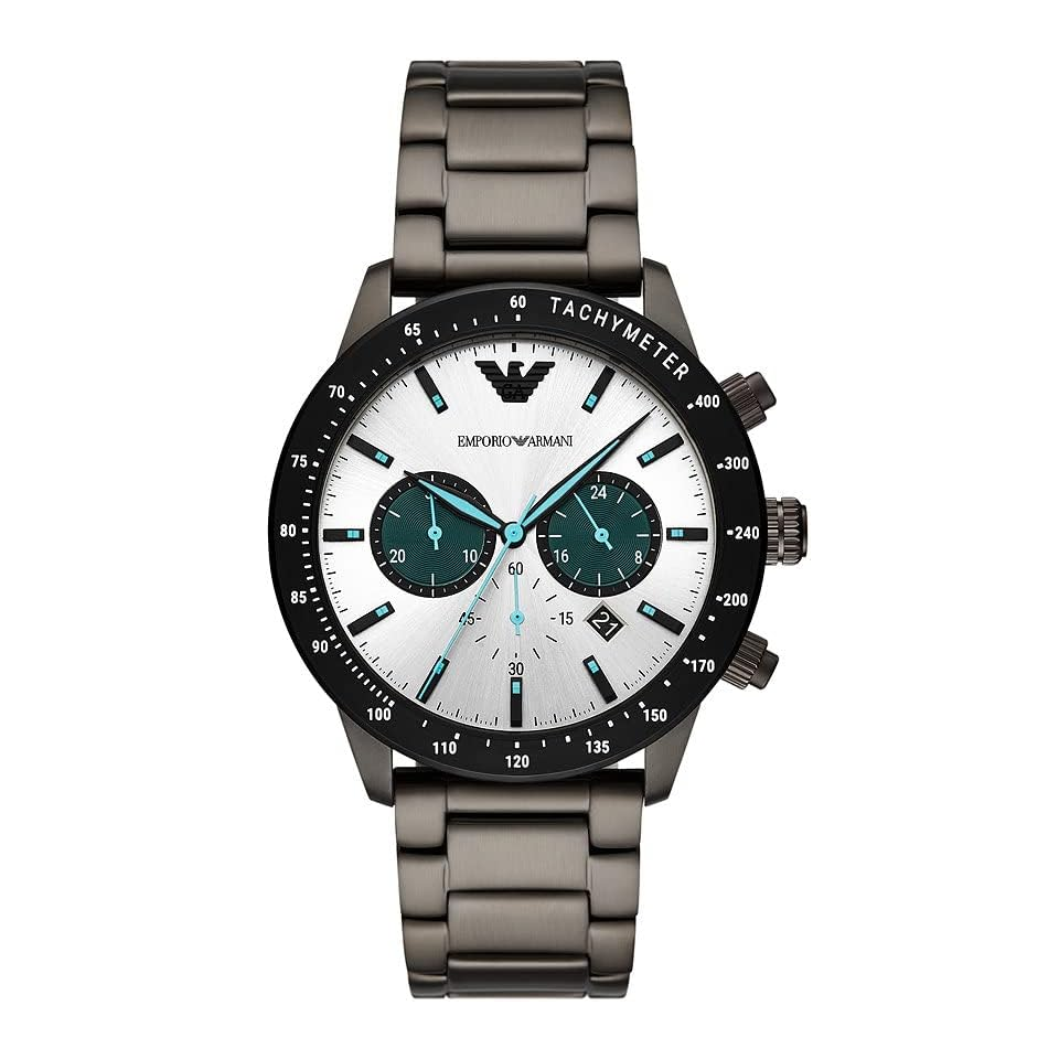Reloj Emporio Armani, cronógrafo, caja de 43 mm, gris. - Emporio Armani - Default Title - Perfumisimo