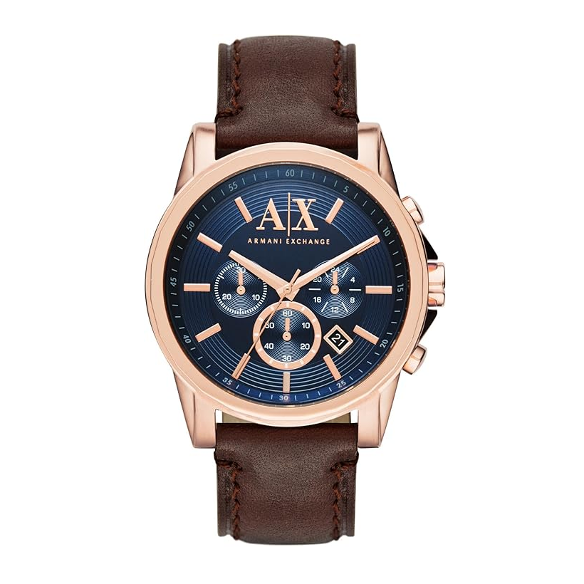 Reloj Armani Exchange cronógrafo de cuero marrón - Armani Exchange - Default Title - Perfumisimo