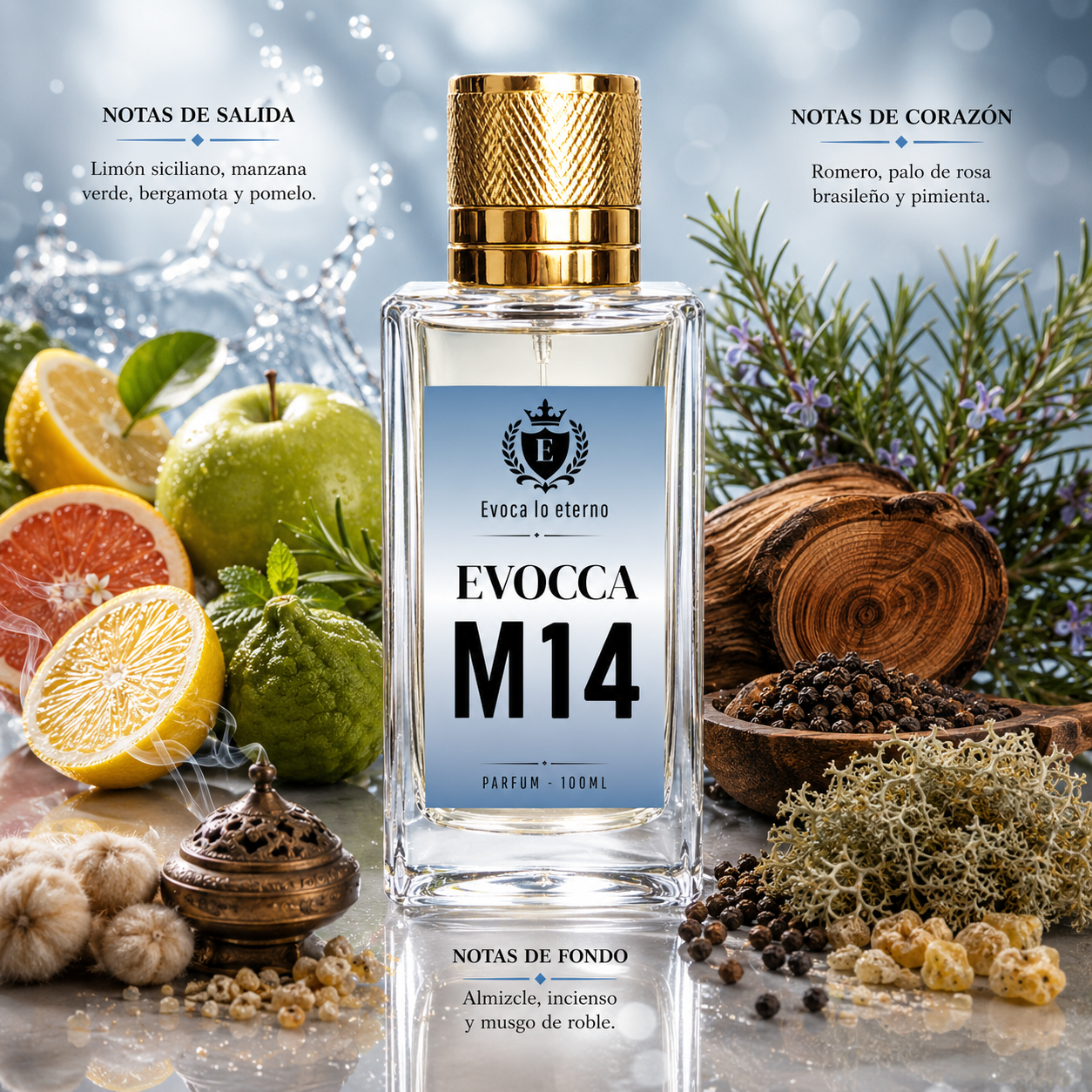 Evocca M14 Parfum 100ml Hombre (Dolce & Gabbana Light Blue)