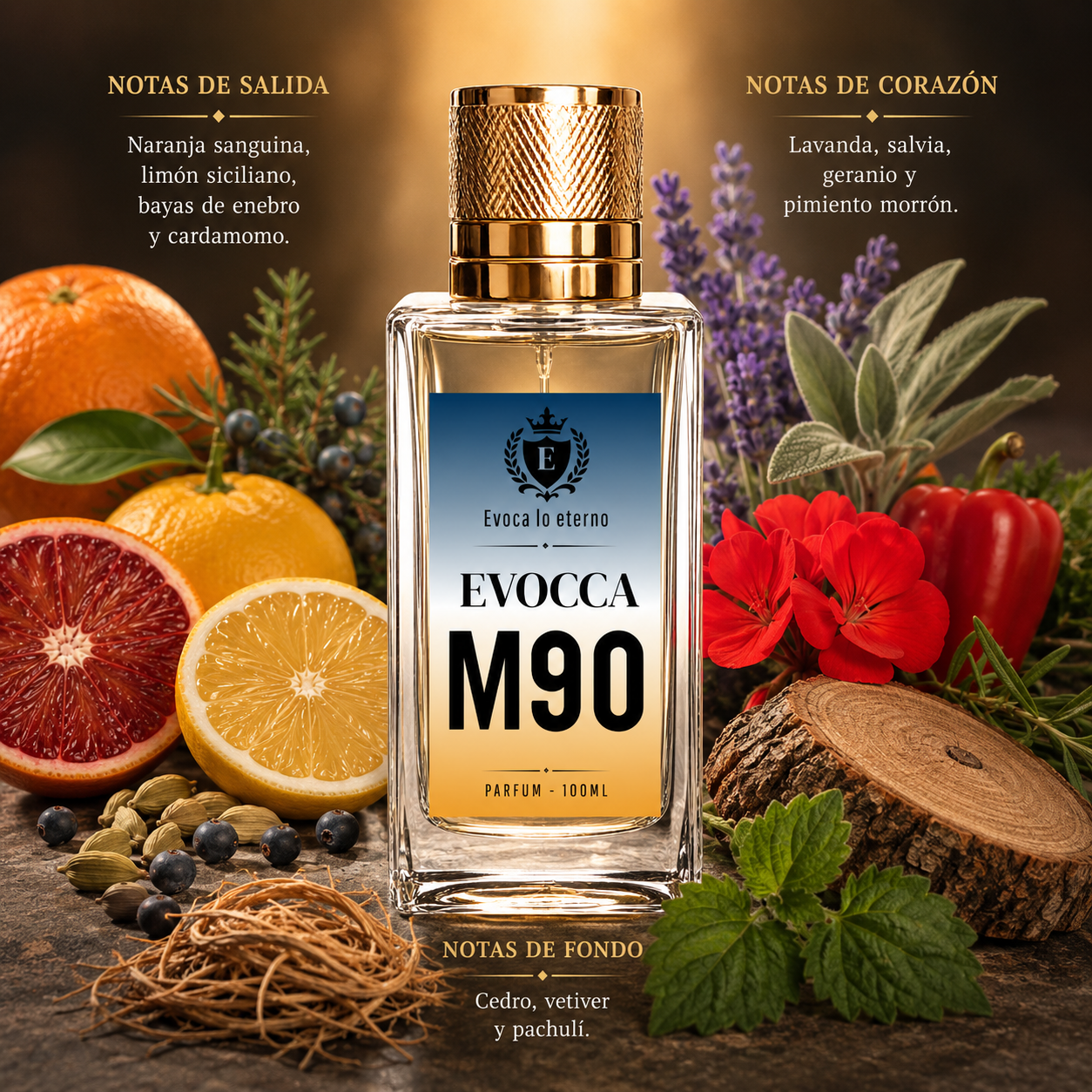 Evocca M90 Parfum 100ml Hombre (Dolce & Gabbana K)