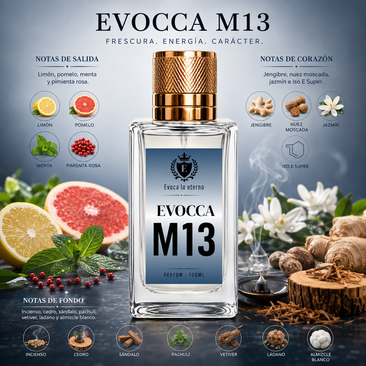 Evocca M13 Parfum 100ml Hombre (Chanel Bleu)