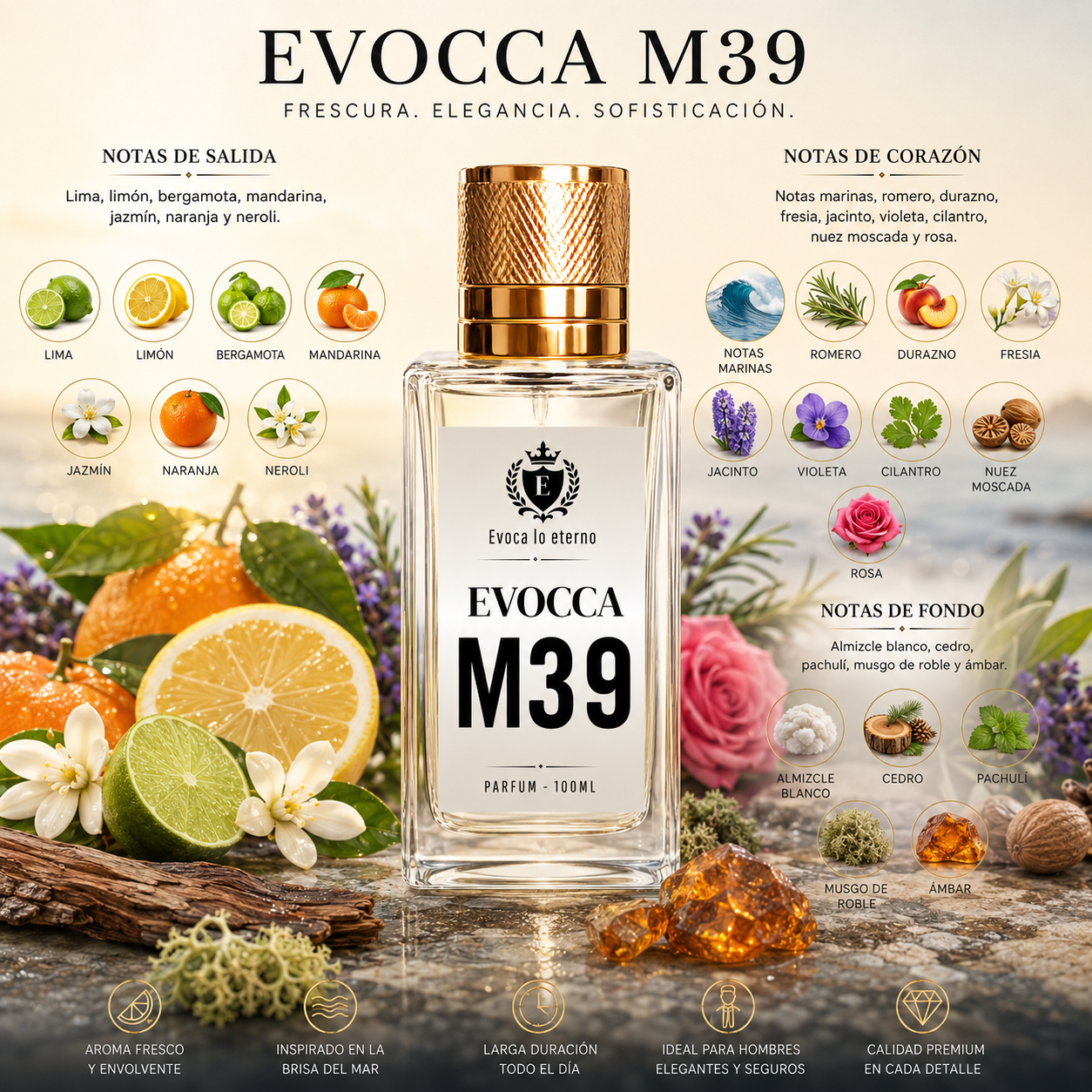 Evocca M39 Parfum 100ml Hombre (Armani Acqua di Gio)