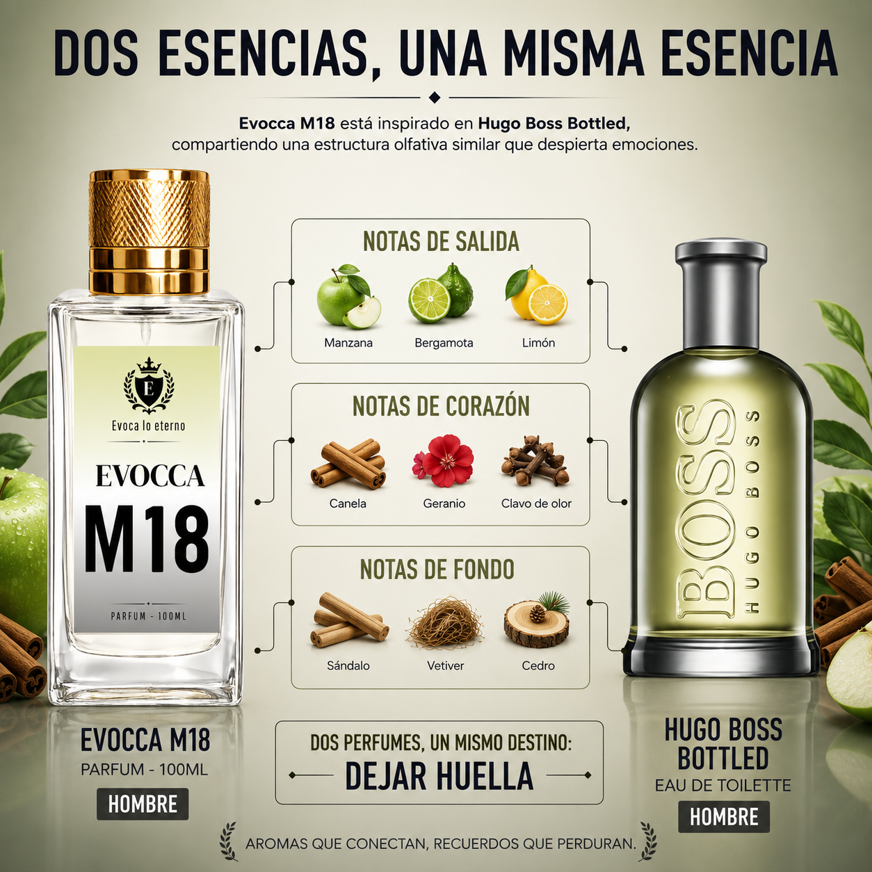Evocca M18 Parfum 100ml Hombre (Hugo Boss Bottled)